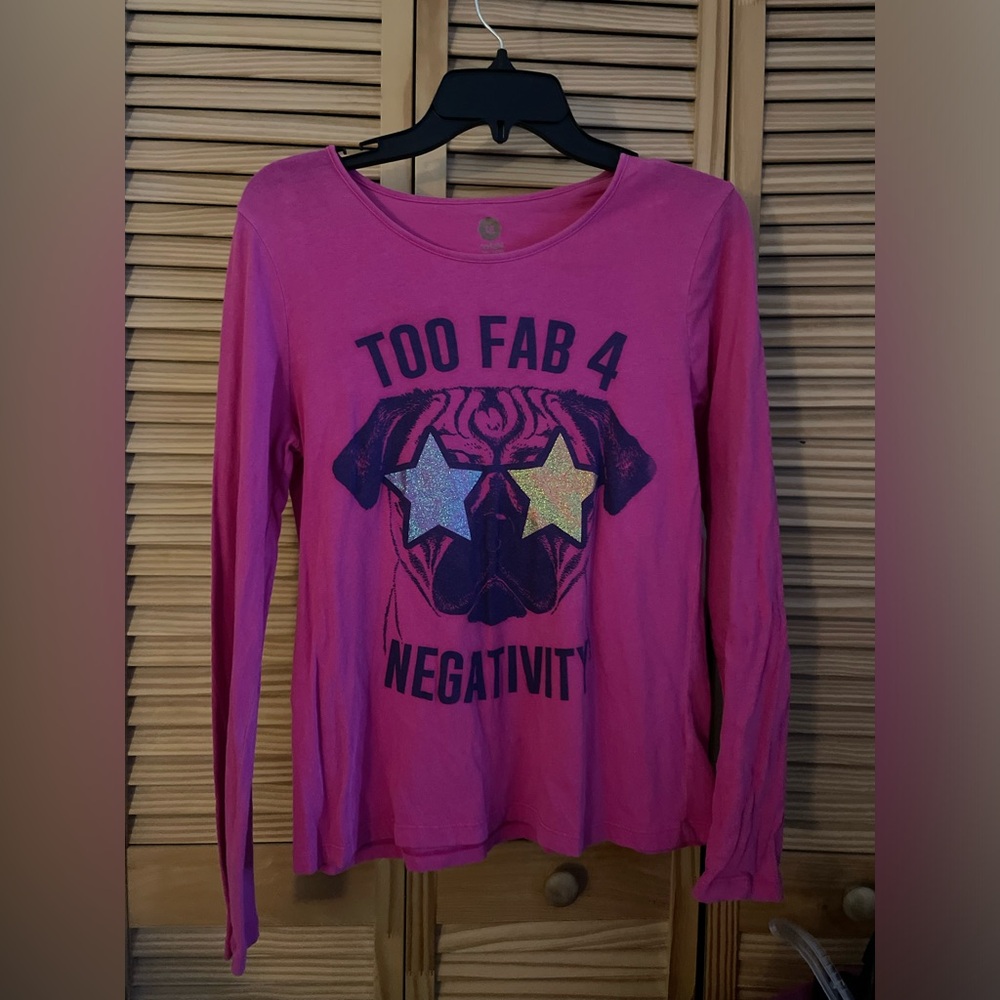Total girl pink long sleeve tee size XL 18 1/2 girls